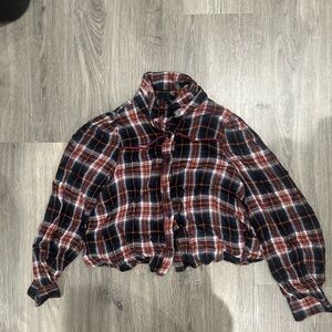 Wild Fable Plaid Button Down Shirt - Red, Black, White